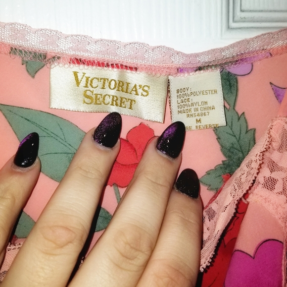 VICTORIAS SECRET peach floral romper - Picture 2 of 5